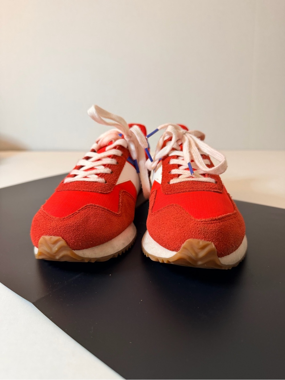 Keds Retro Rena Red, White, & Blue 70’s Suede Leather Lace-Up Sneakers Size 6.5 - Picture 7 of 10